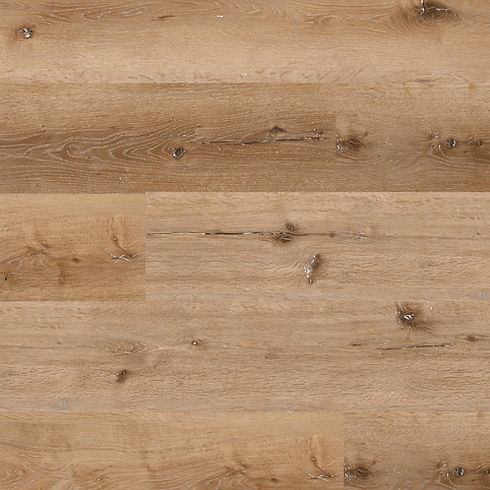 Anatomy of a honey-colored warm brown luxury vinyl flooring plank called Post Oak.