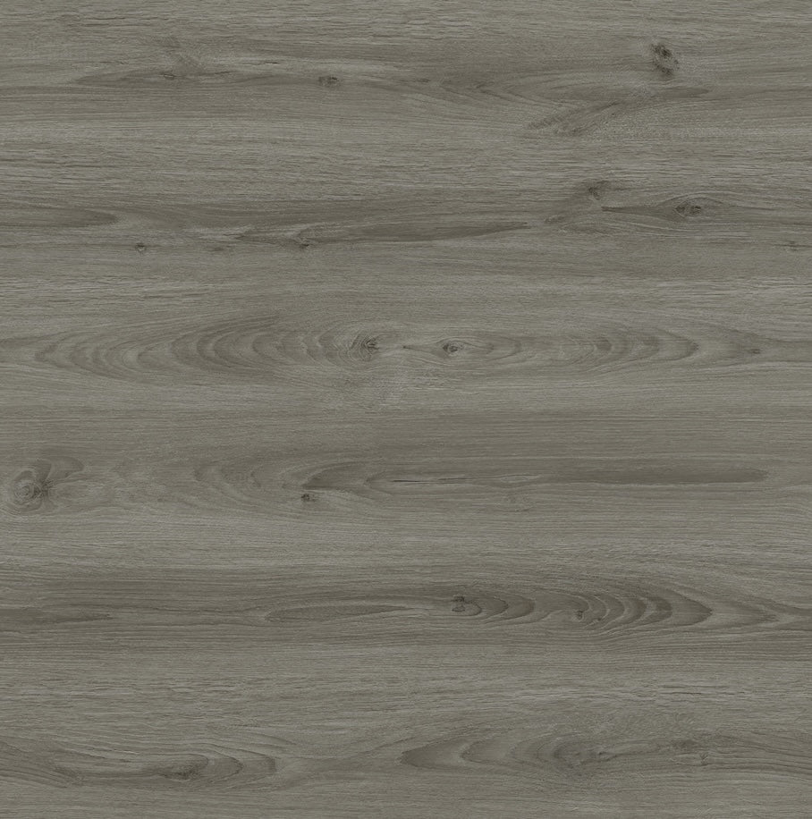 Dark charcoal ash grey textured laminate flooring plank.