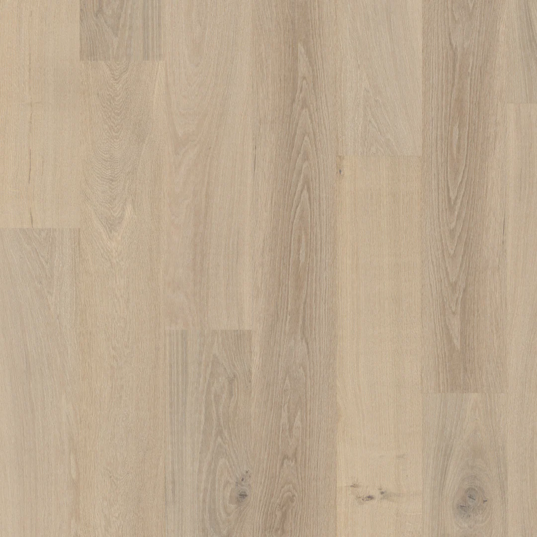Taiga muted brown wide plank engineered hardwood flooring.