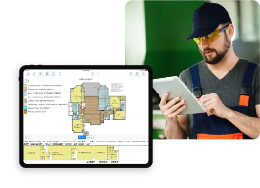 Certified commercial flooring project manager overseeing a professional LVP installation in Idaho.